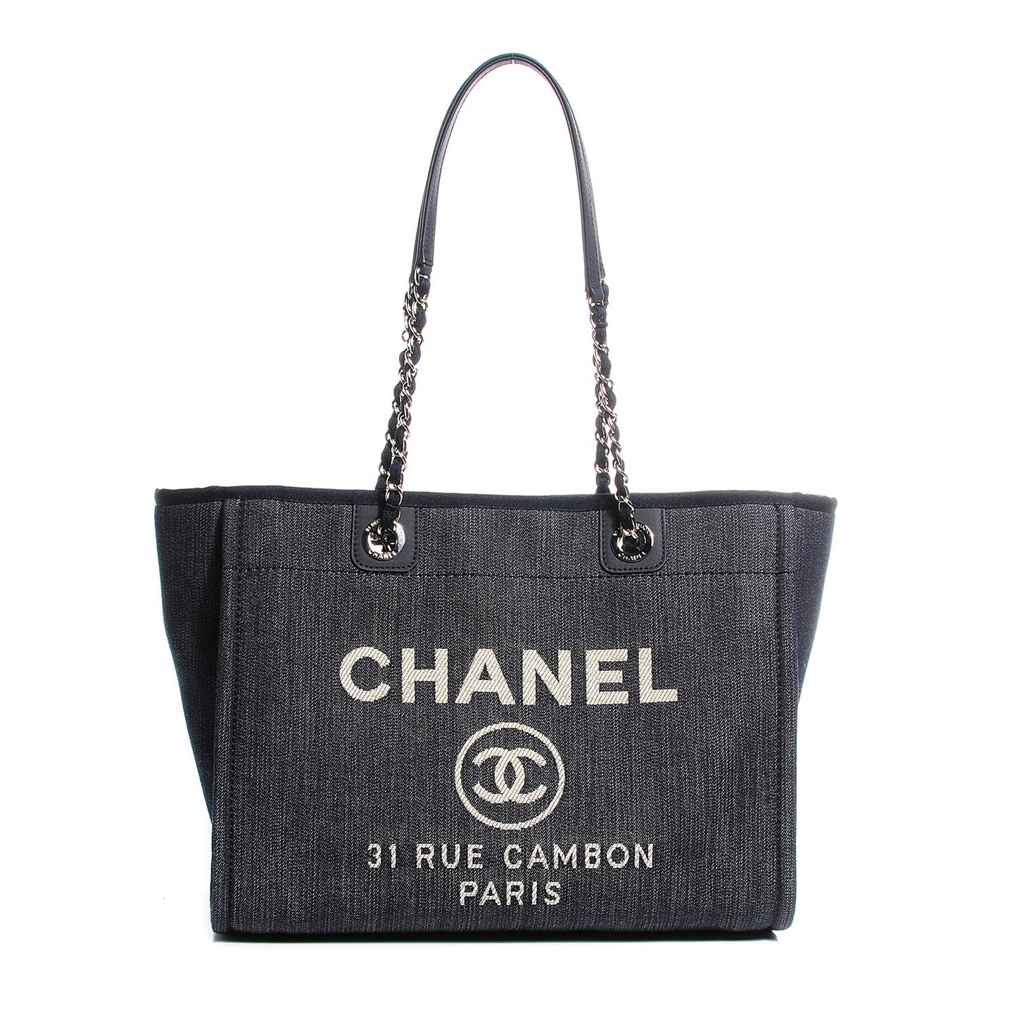 Canvas Small Deauville Tote Dark Blue