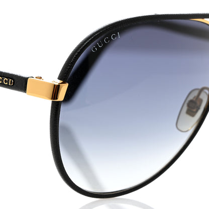 Gucci Calfskin Aviator Sunglasses GG2887/S Black 7 of 9