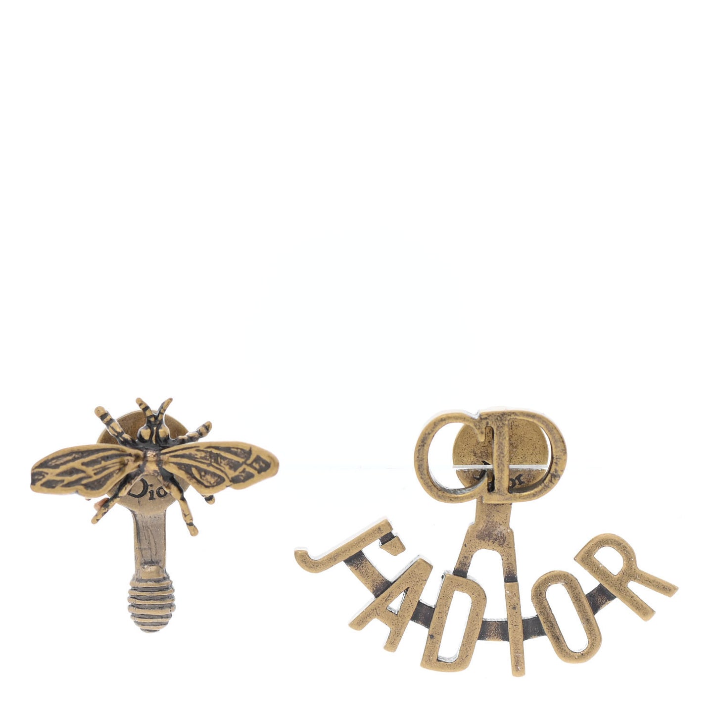 Metal J'Adior Earrings Aged Gold