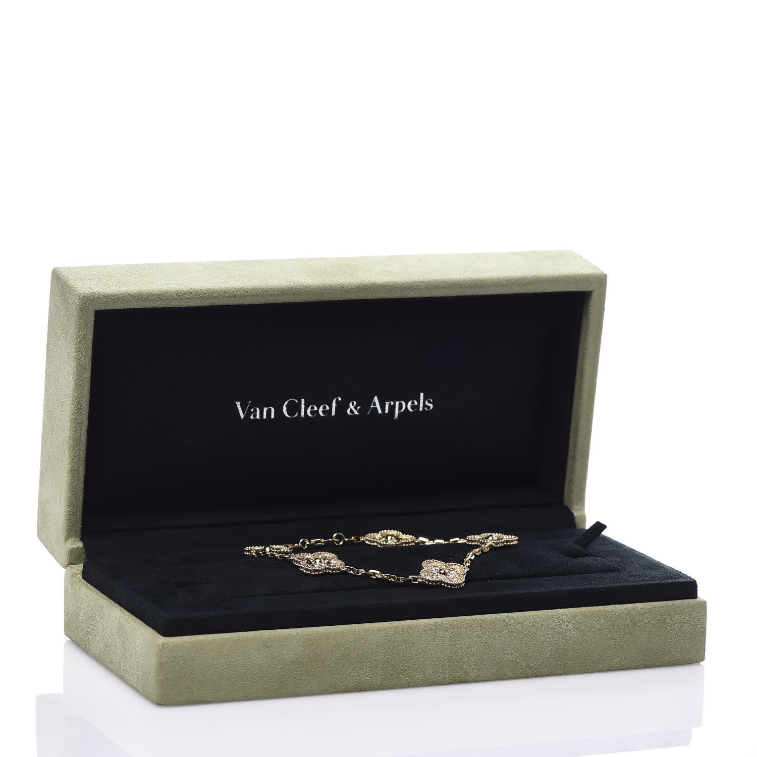 Van Cleef & Arpels 18K Yellow Gold 5 Motifs Vintage Alhambra Bracelet 6 of 6