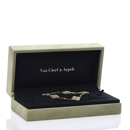 Van Cleef & Arpels 18K Yellow Gold 5 Motifs Vintage Alhambra Bracelet 6 of 6