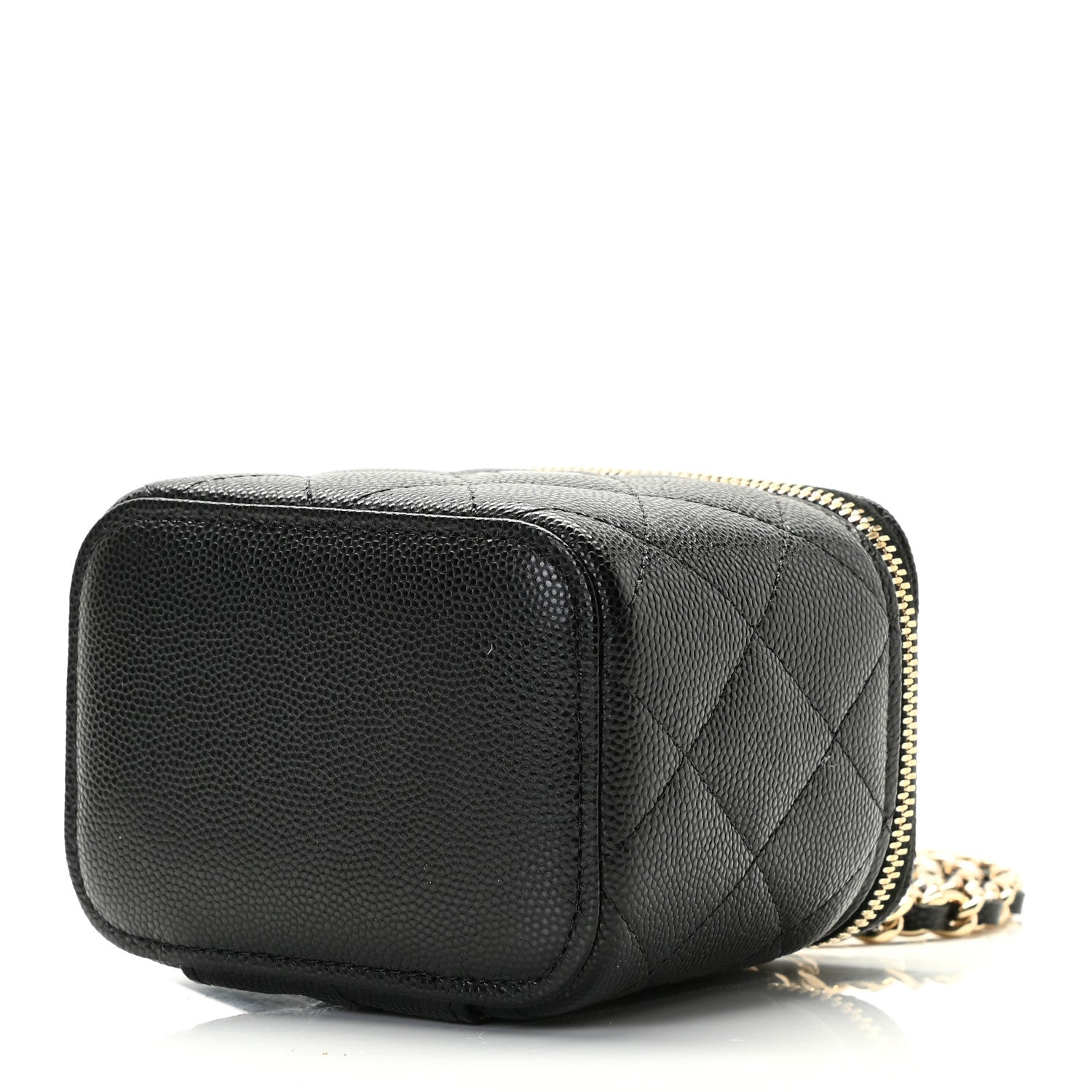 Chanel Caviar Quilted Mini Vanity Case With Chain Black 7 of 8
