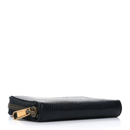 Gucci Calfskin Logo Zip Around Card Case Black 4 of 8