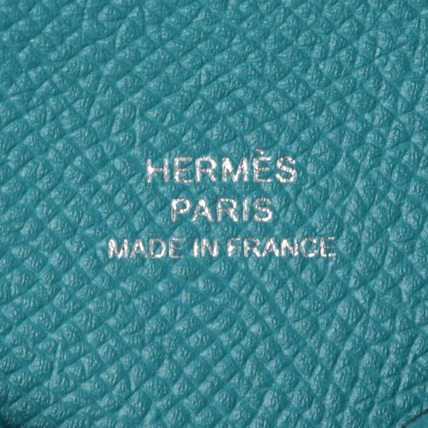 Hermes Epsom Calvi Card Case Bleu Paon 7 of 9