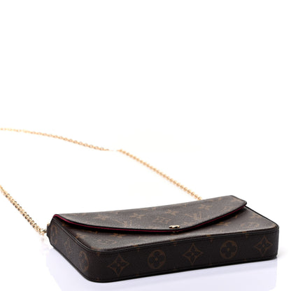 Louis Vuitton Monogram Pochette Felicie Chain Wallet Fuchsia 3 of 5