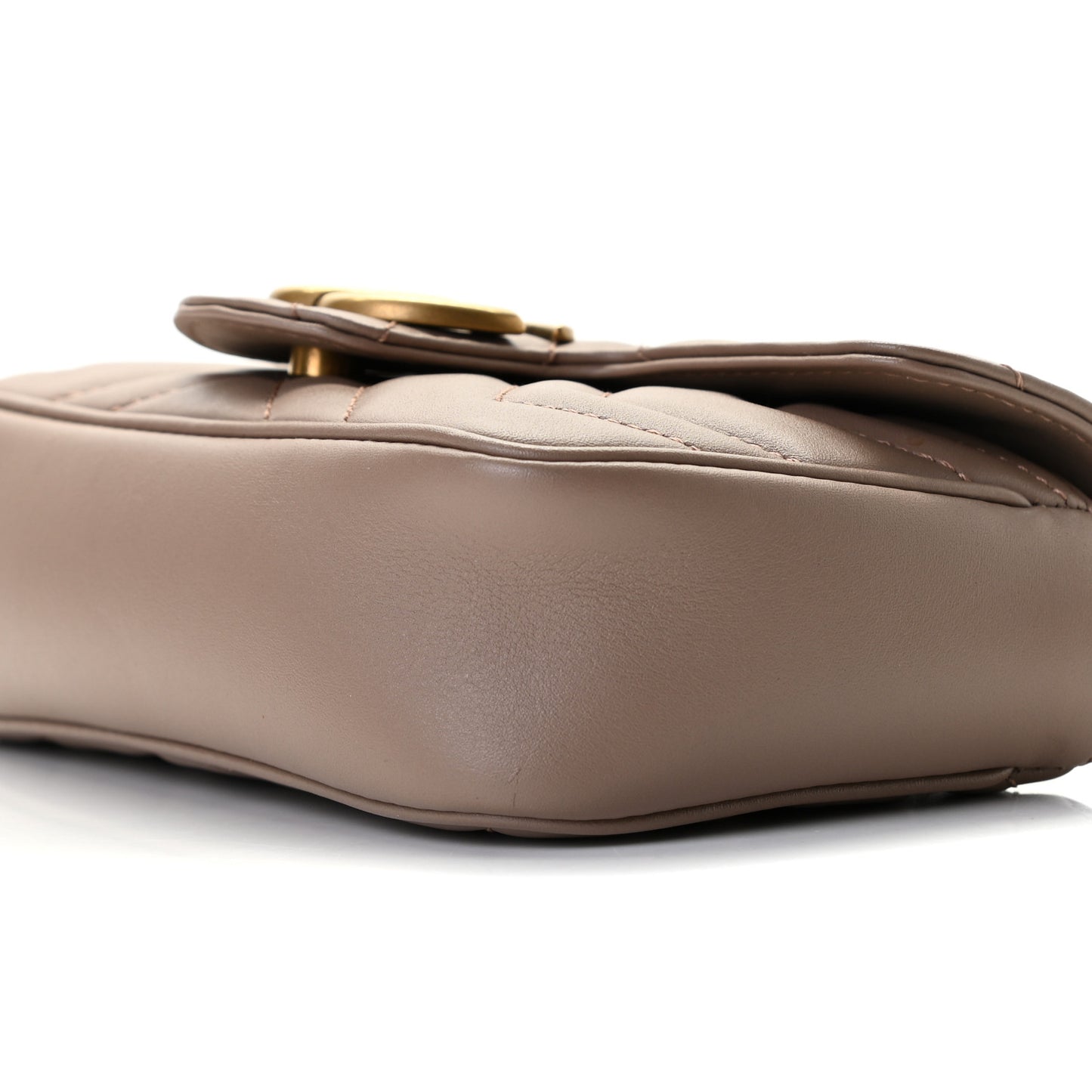 Calfskin Matelasse Super Mini GG Marmont Shoulder Bag Porcelain Rose