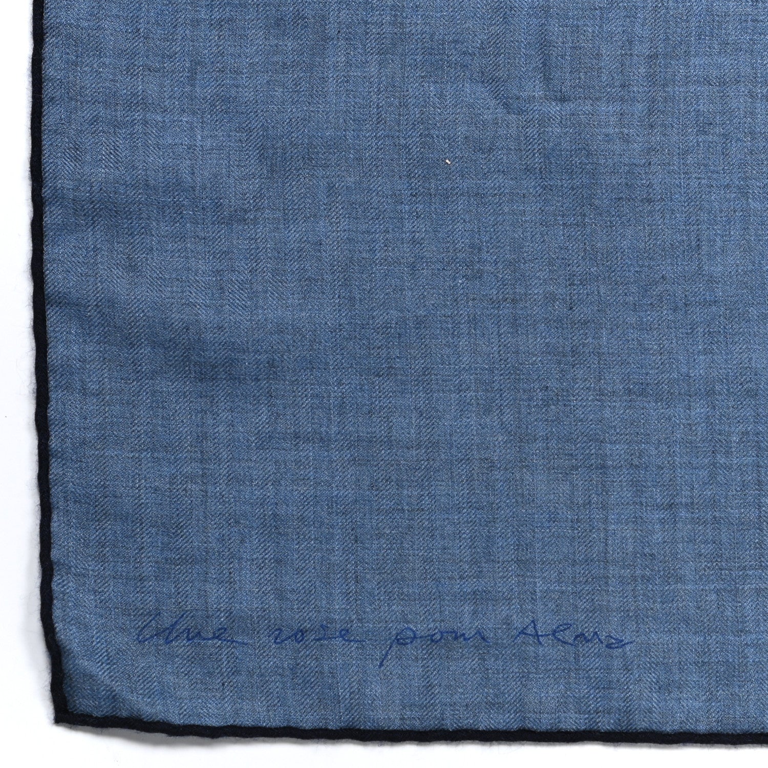 Hermes Cashmere Silk Une Rose Pour Alma Shawl 140 Bleu Chine Encre 4 of 5