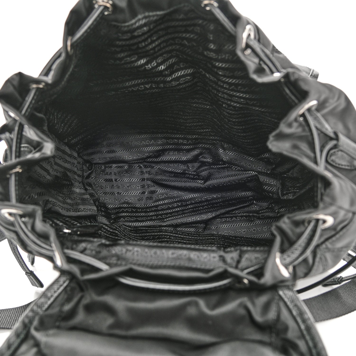 Prada Tessuto Nylon Saffiano Vela Quilted Backpack Black 5 of 10