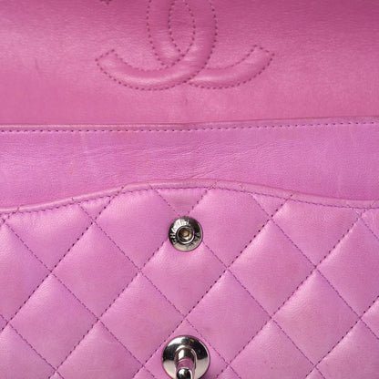 Chanel Lambskin Quilted Medium Double Flap Light Purple 12 of 17