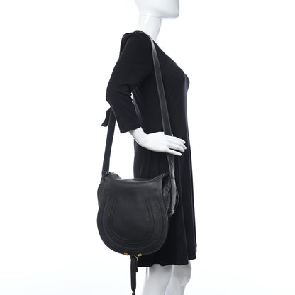 Chloe Calfskin Medium Marcie Round Crossbody Bag Black 2 of 16