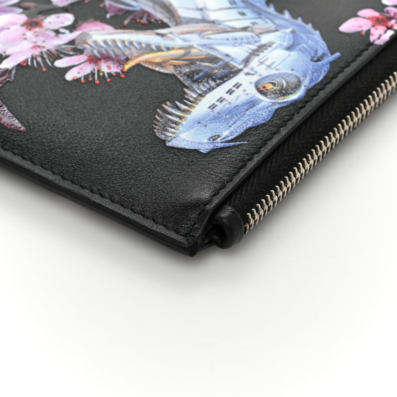 Christian Dior x Sorayama Calfskin Zipped Pouch Black 1316265