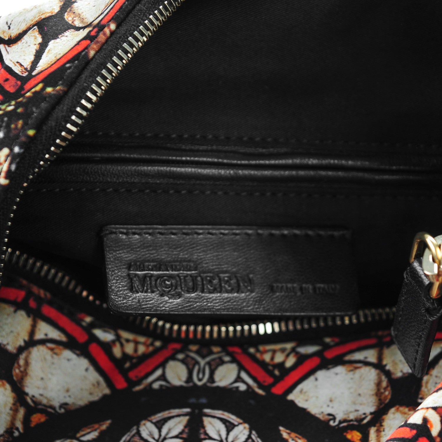 Alexander McQueen Silk Stained Glass De Manta Clutch Black 6 of 7