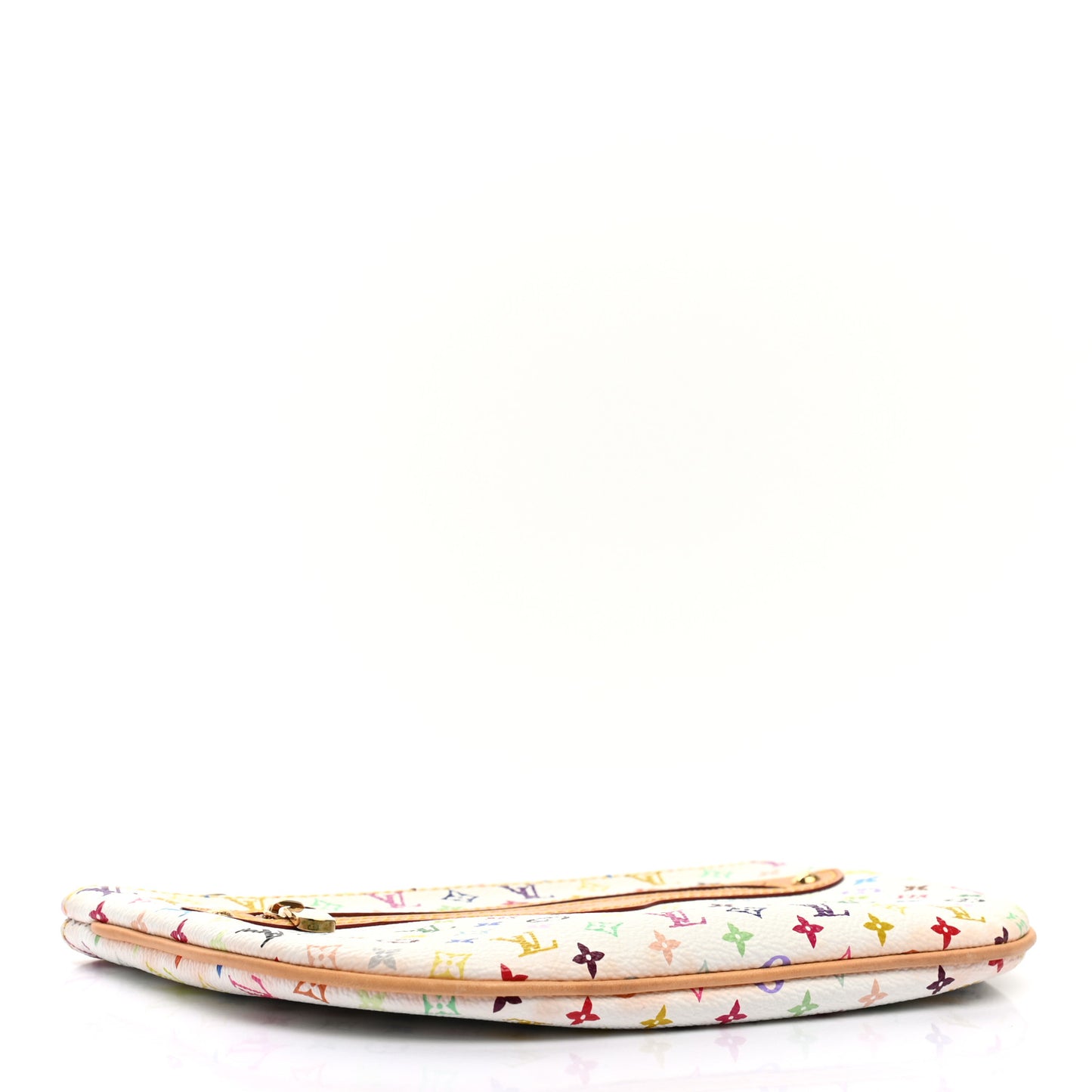 Monogram Multicolor Pochette Plate GM White