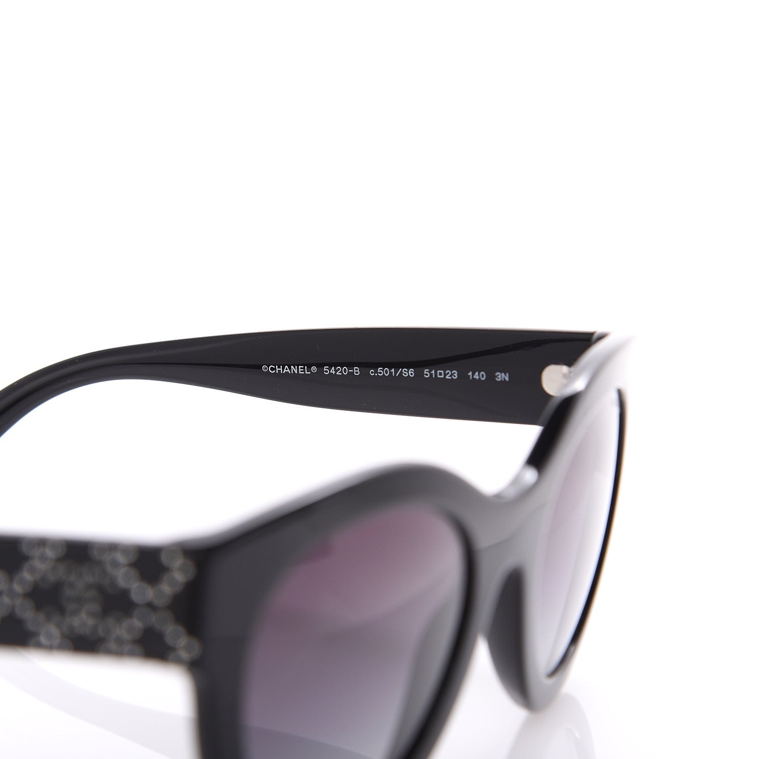 Chanel Crystal CC Sunglasses 5420-B Black 5 of 7