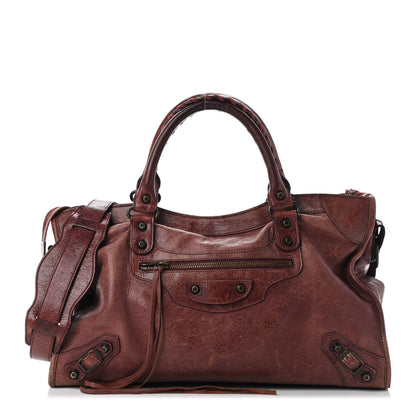 Balenciaga Agneau Classic Hardware City Dark Wine 1 of 7