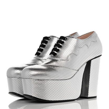 Gucci Calfskin Otis Platform Loafers 40 Silver 3 of 8