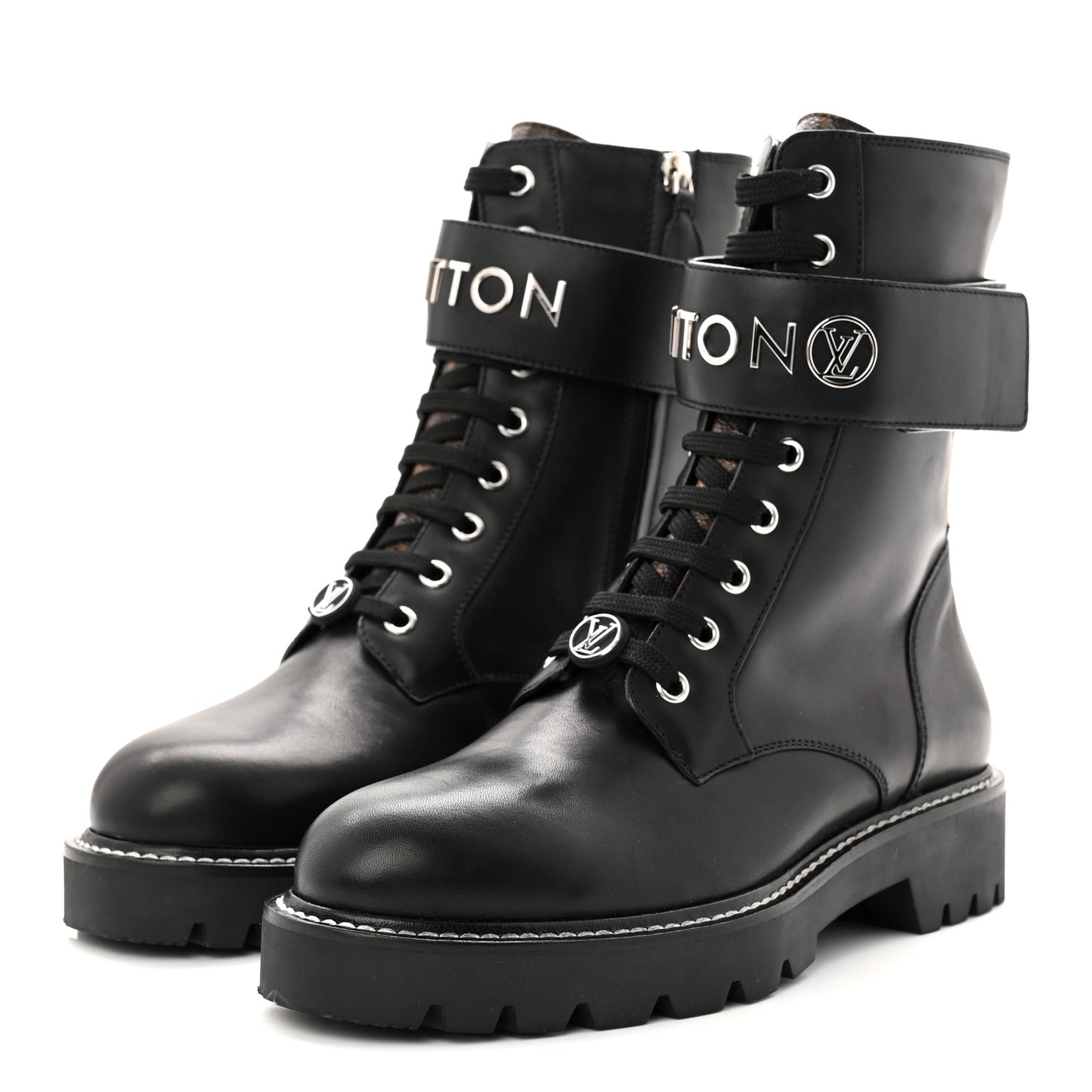 Calfskin Territory Flat Ranger Boots 38 Black