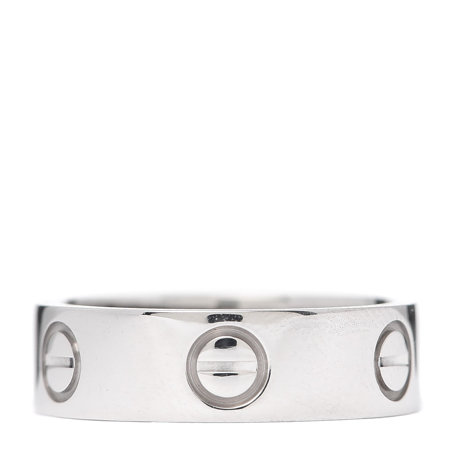 Cartier 18K White Gold 5.5mm LOVE Ring 51 5.75 3 of 4