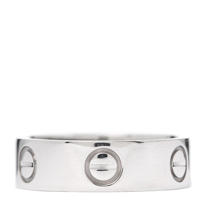 Cartier 18K White Gold 5.5mm LOVE Ring 51 5.75 3 of 4