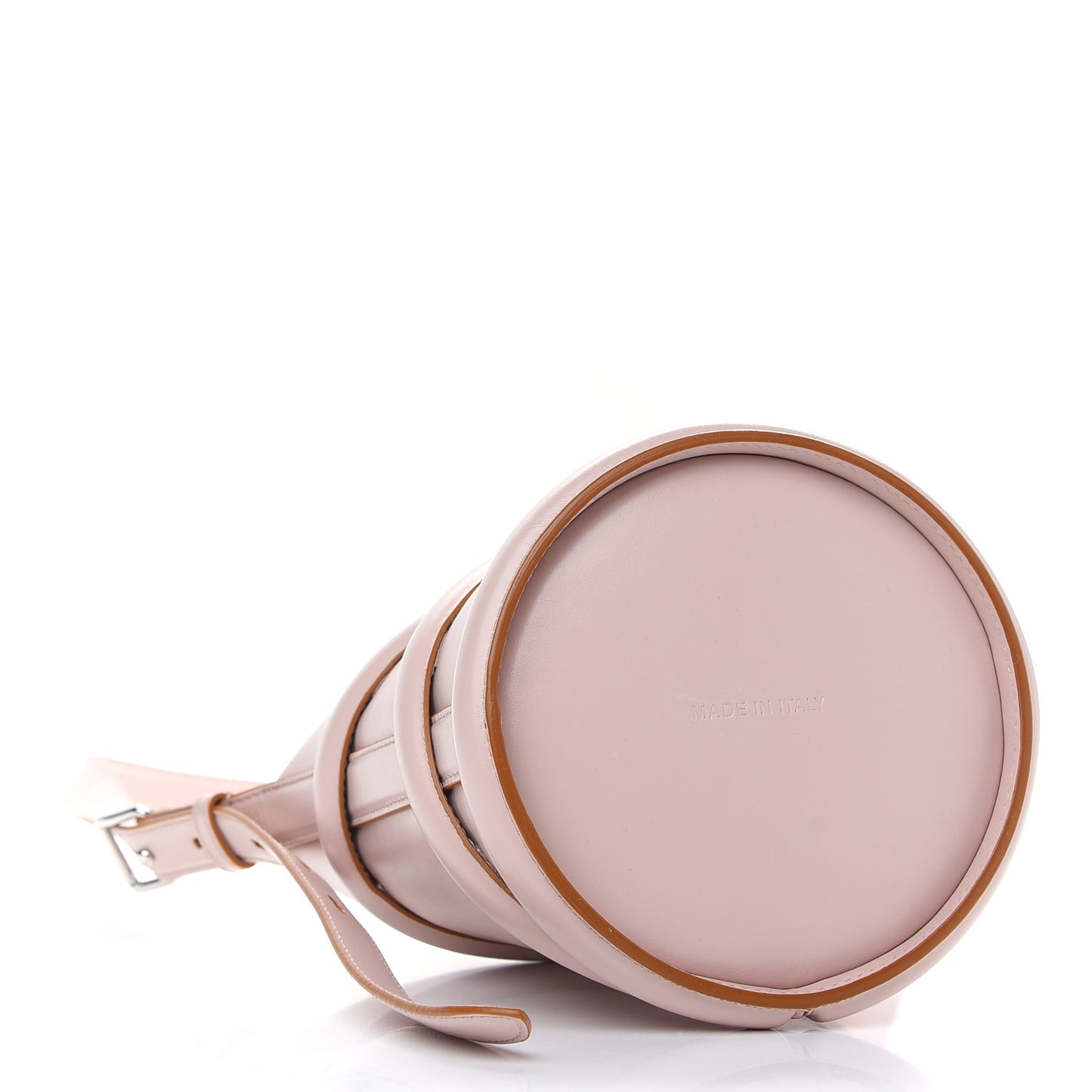Calfskin The Curve Small Shoulder Bag Pink
