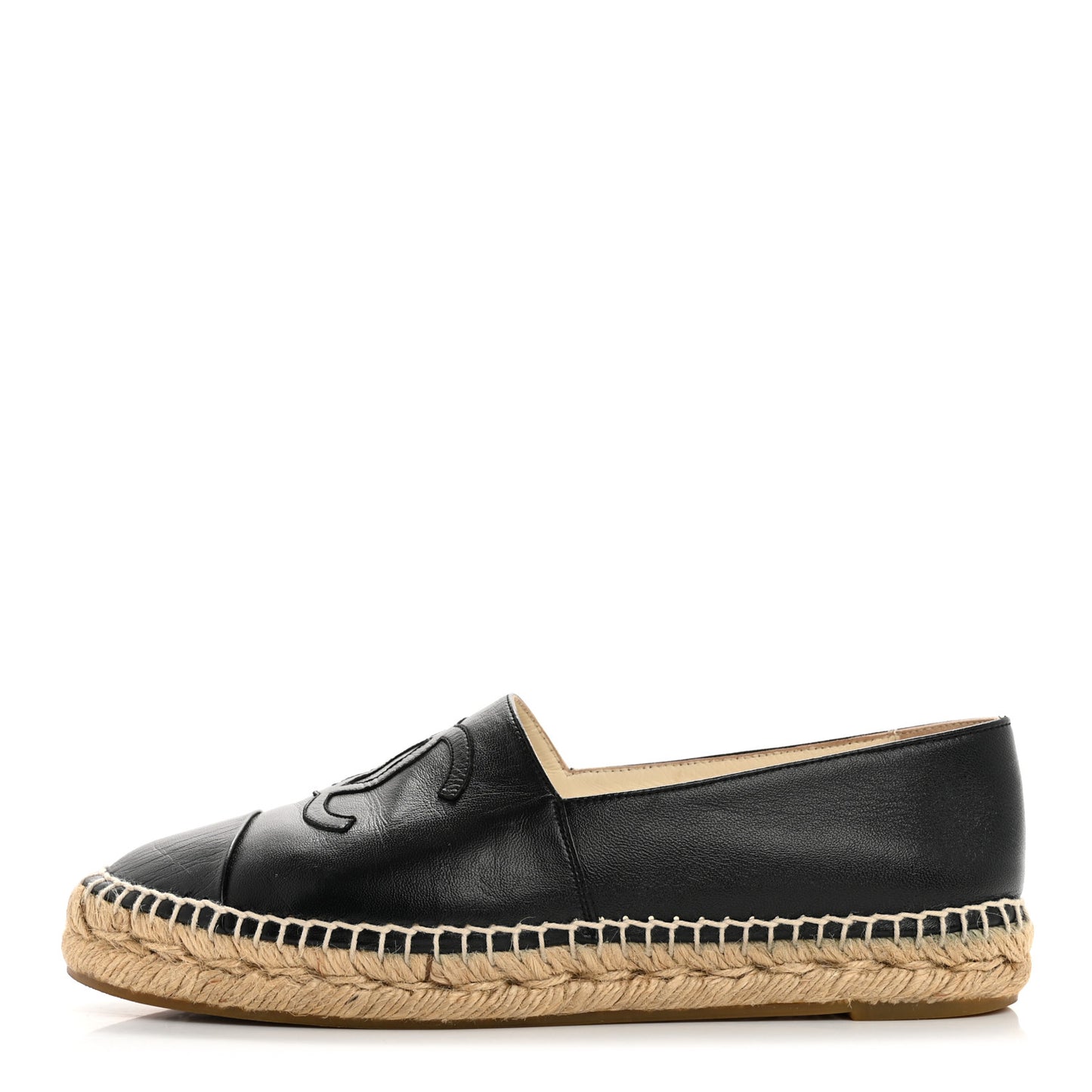 Lambskin CC Espadrilles 38 Black