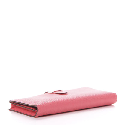 Hermes Chevre Mysore Bearn Gusset Wallet Rose Lipstick 3 of 7