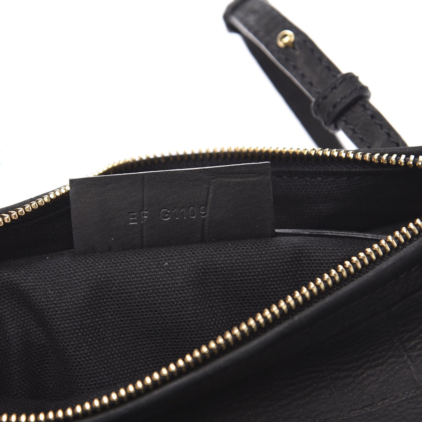 Calfskin Crocodile Embossed Mini Pandora Black