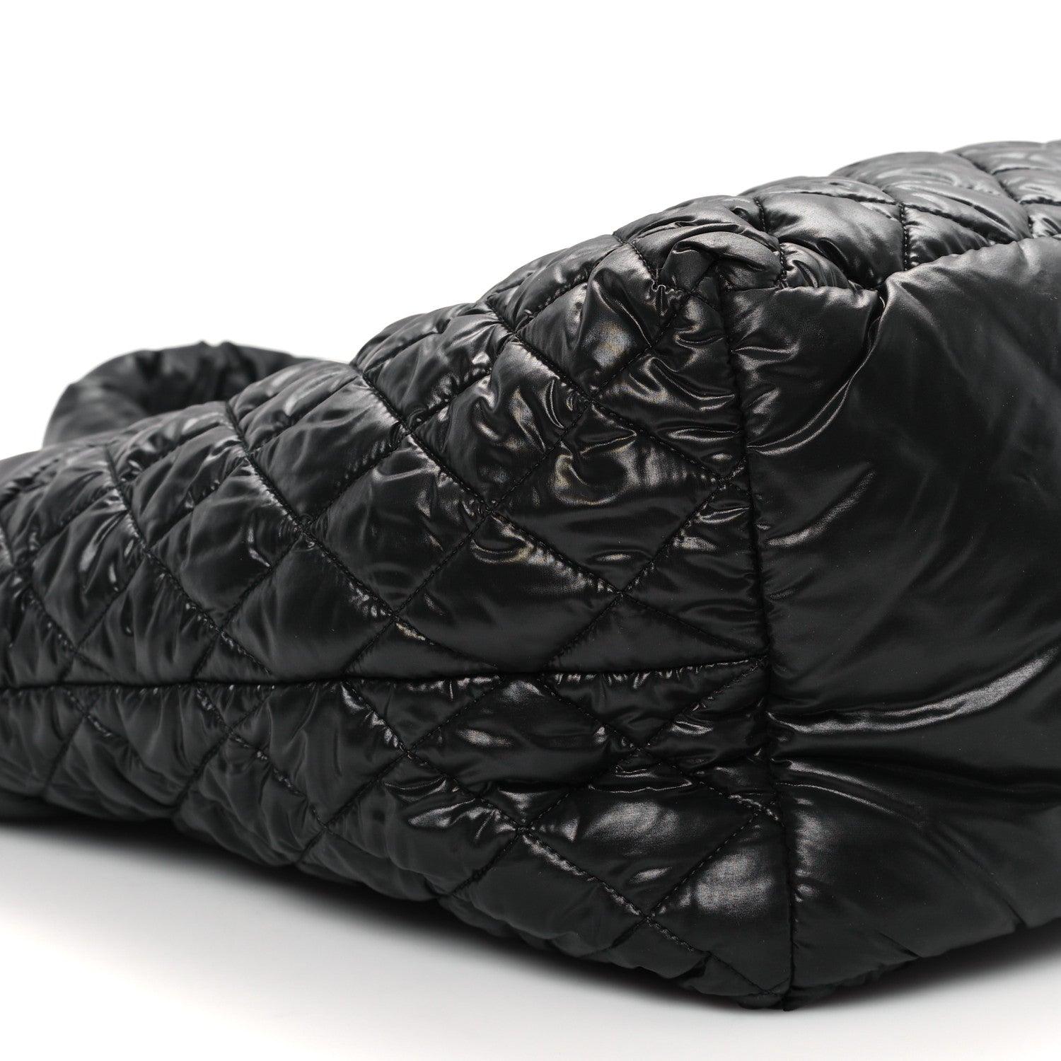 Chanel Nylon Quilted Large Coco Cocoon Tote Black 9 of 10