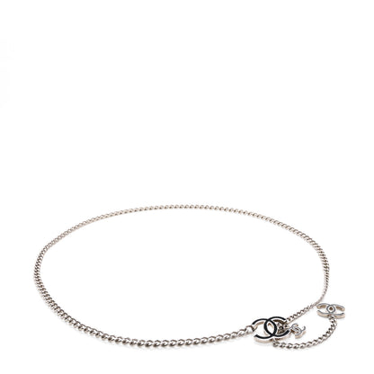 Chanel Enamel CC Chain Logo Belt Silver Black 1 of 4
