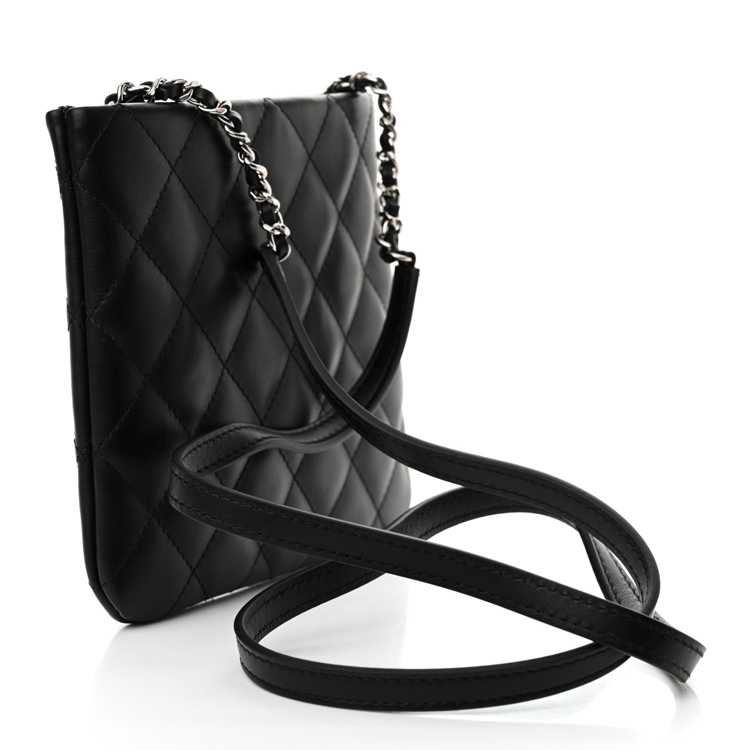 Chanel Lambskin Quilted Crossbody Bag Black 3 of 10