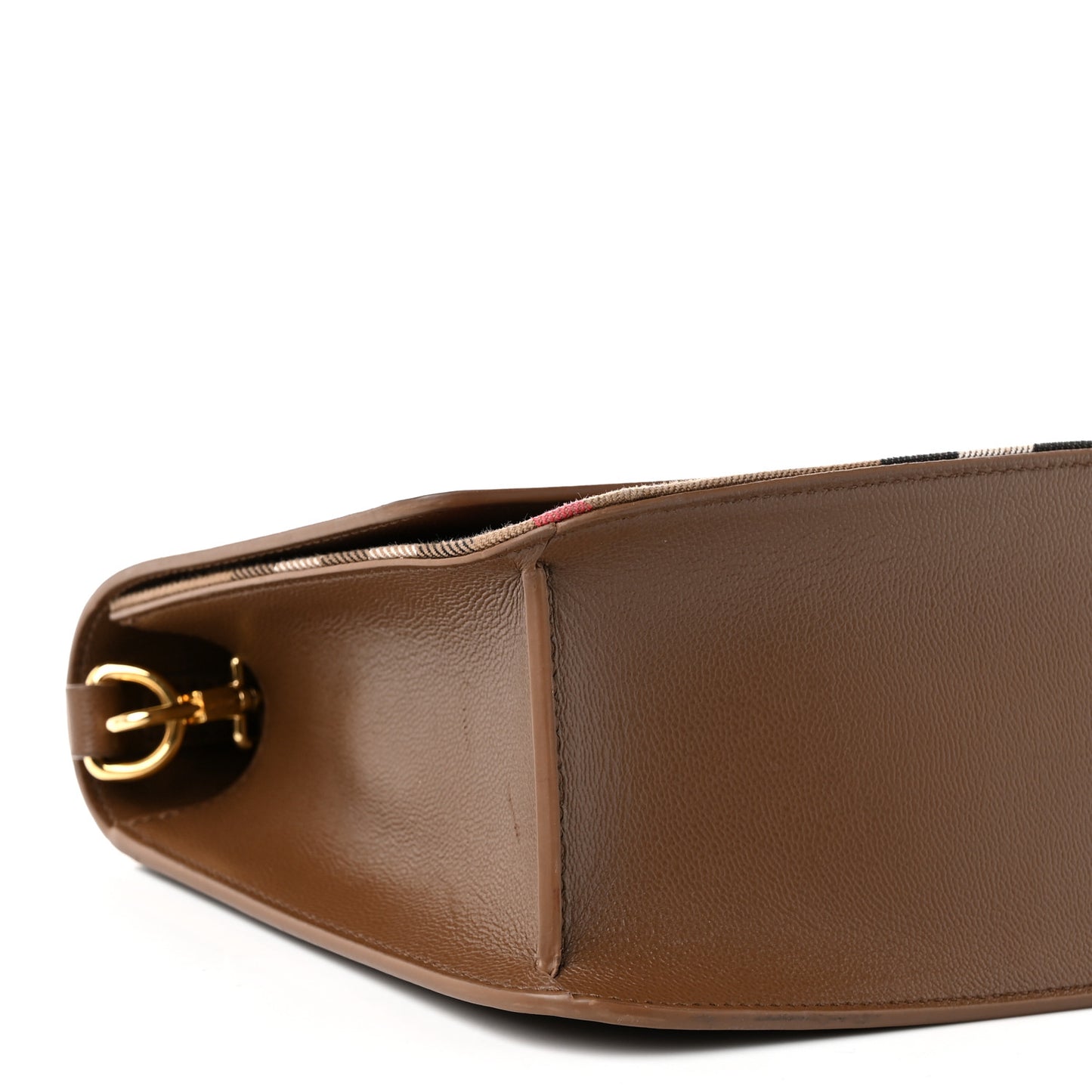Derby Calfskin House Check Mackford Crossbody Bag Brown