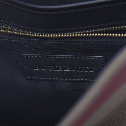 Burberry Canvas Mega Check Large Baildon Messenger Bag Black 6 of 11
