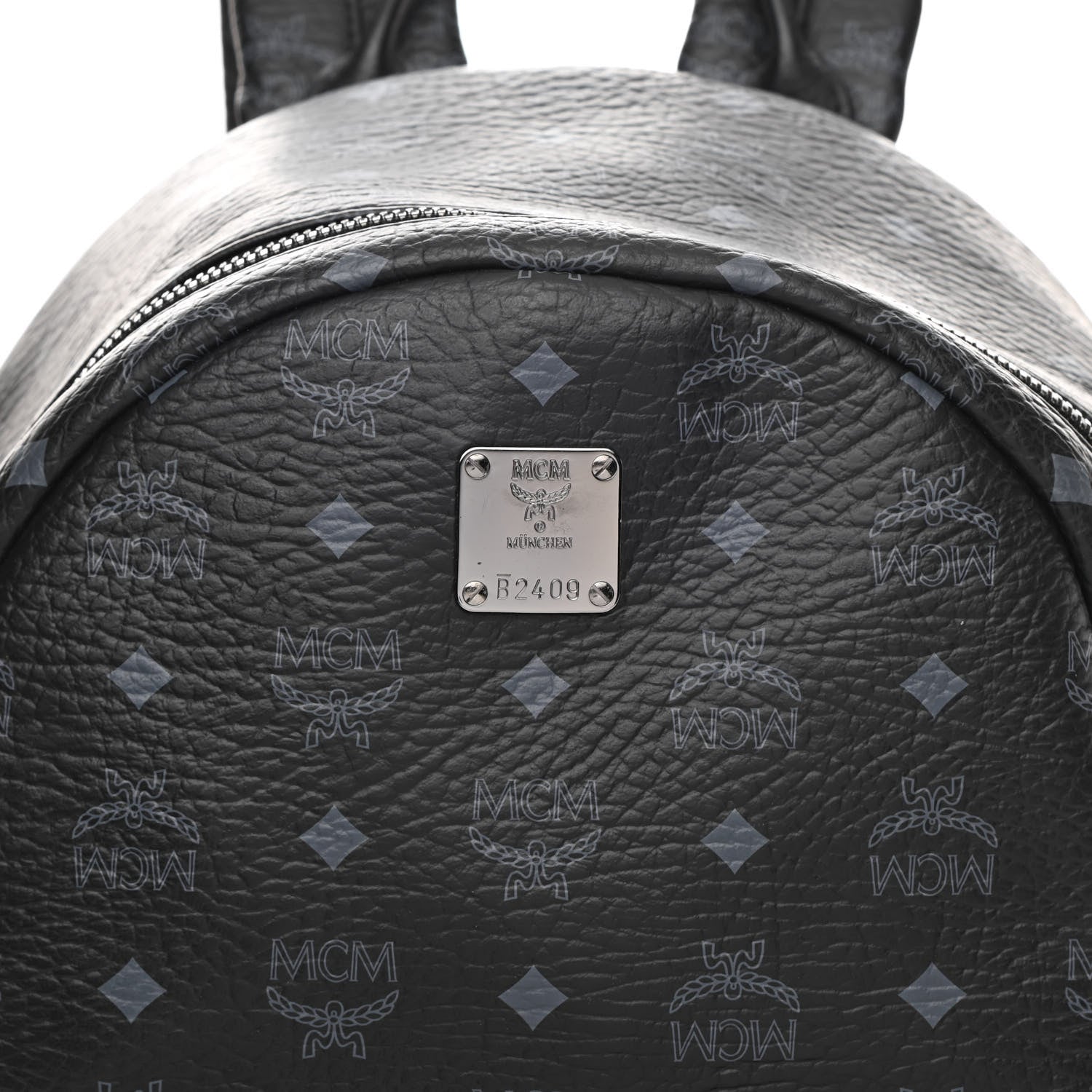 MCM Visetos Medium Side Studs Stark Backpack Black 8 of 10