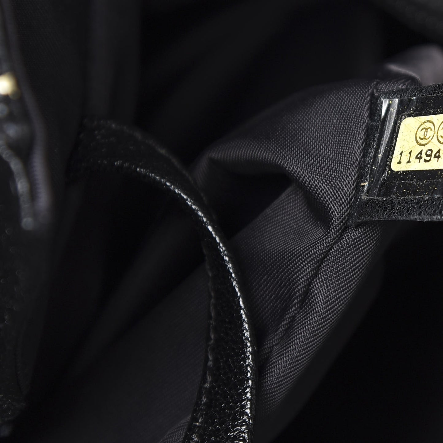 Coated Canvas Quilted Large Paris Biarritz Tote Black