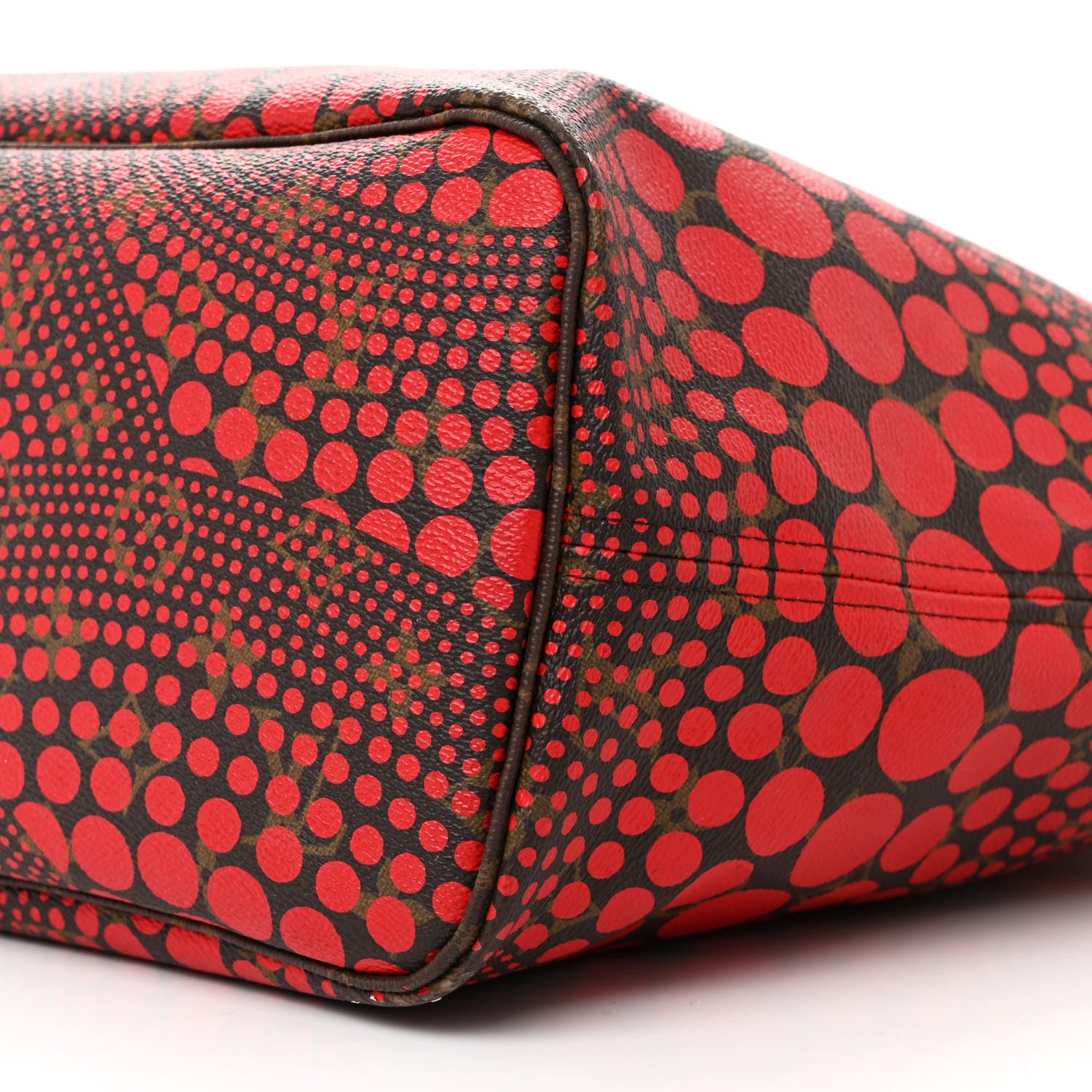 Louis Vuitton Monogram Kusama Waves Neverfull MM Red 9 of 10
