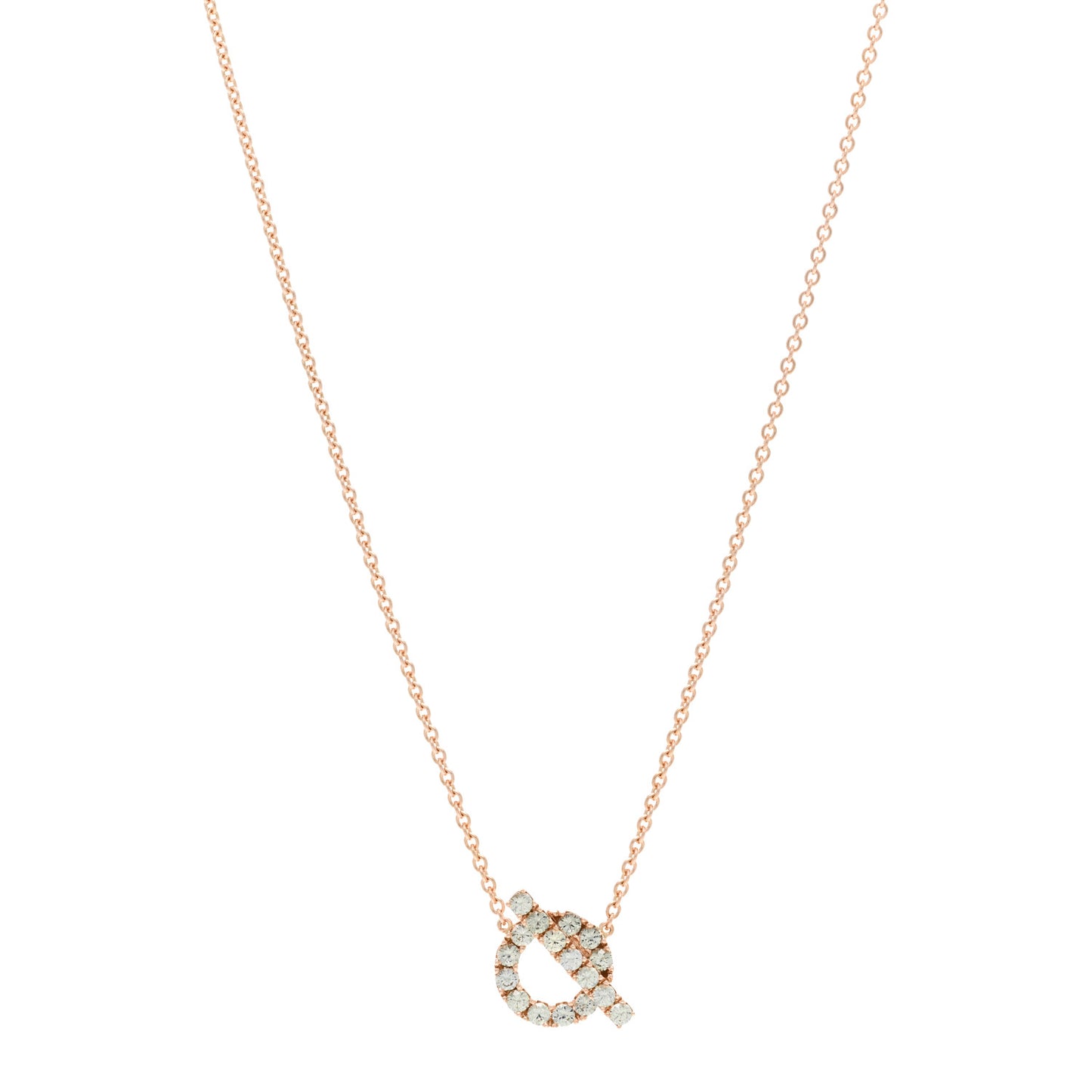 18K Rose Gold Green Sapphire Finesse Pendant Necklace