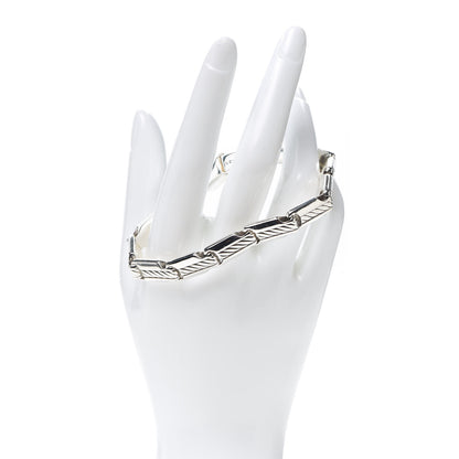 David Yurman Sterling Silver Beveled Link Chain Bracelet 2 of 6