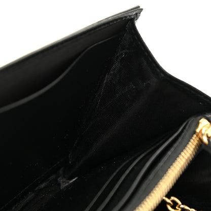 Salvatore Ferragamo Printed Calfskin Vara Bow Continental Wallet Black 16 of 17