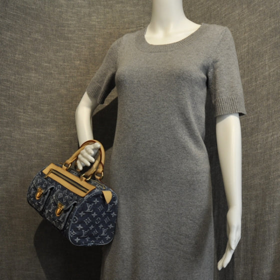 Louis Vuitton Monogram Denim Neo Speedy Blue 2 of 10