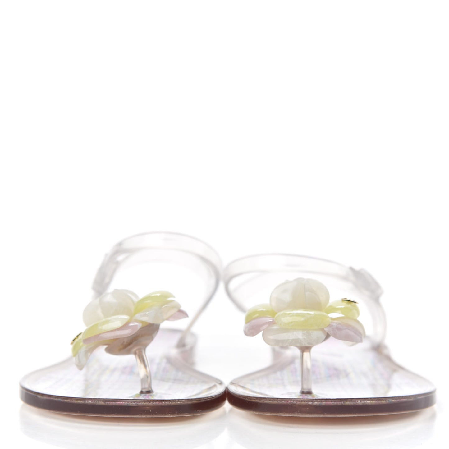 Jelly Camellia Thong Sandals 39 Light Pink Multicolor