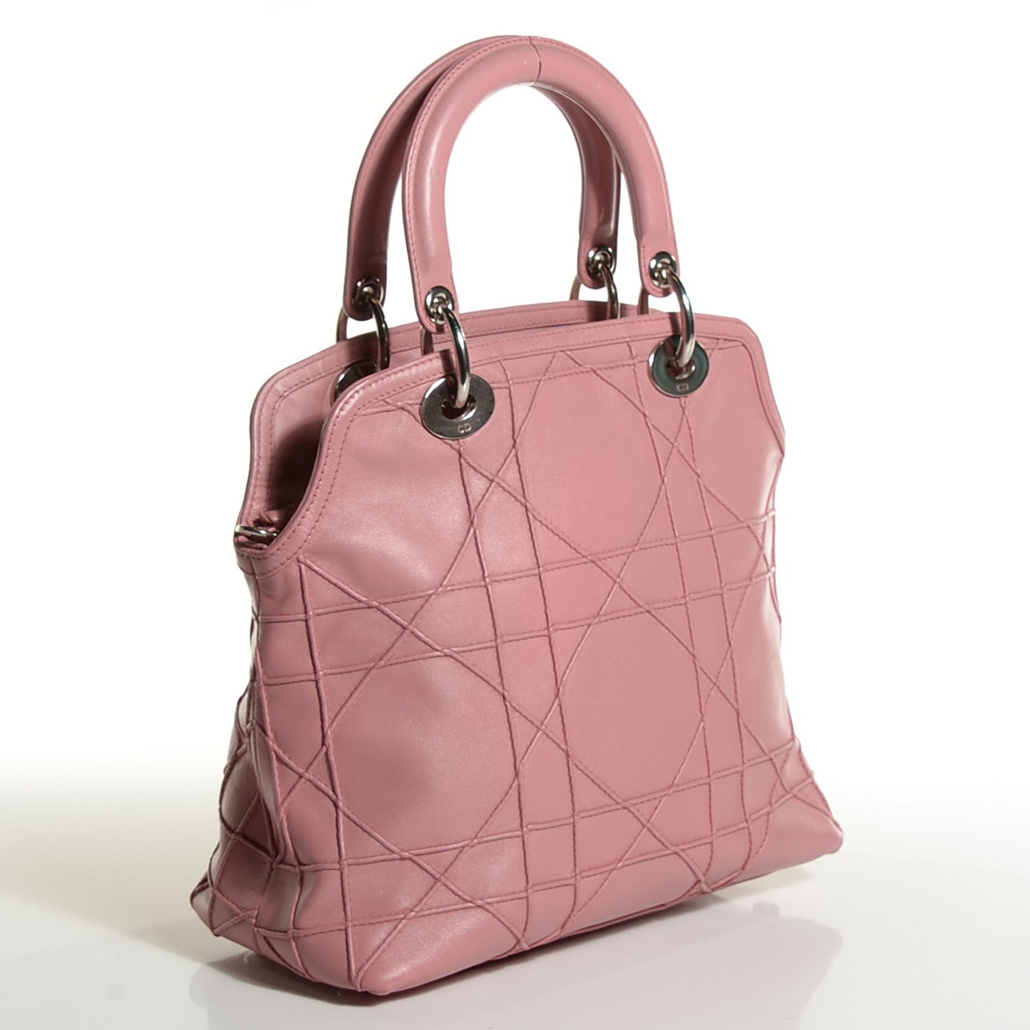 Lambskin Cannage Medium Granville Tote Pink