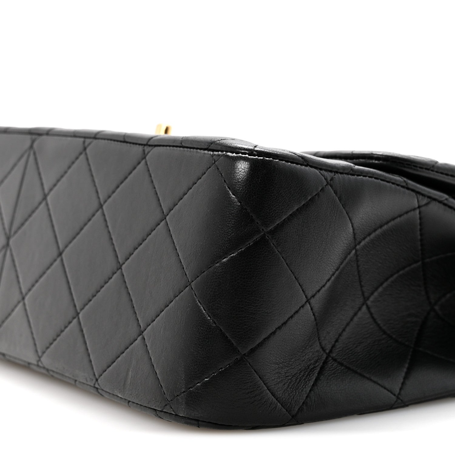 Chanel Lambskin Quilted Jumbo Double Flap Black 10 of 11