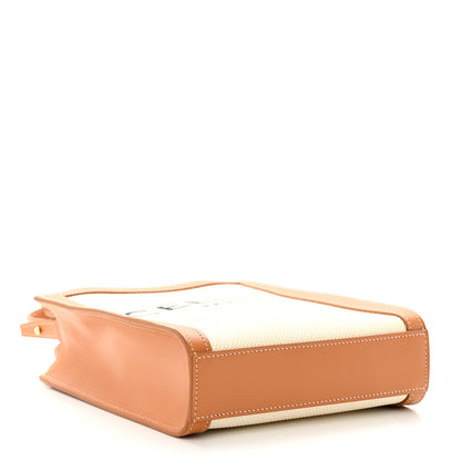 Celine Canvas Calfskin Mini Vertical Cabas Natural Tan 4 of 9