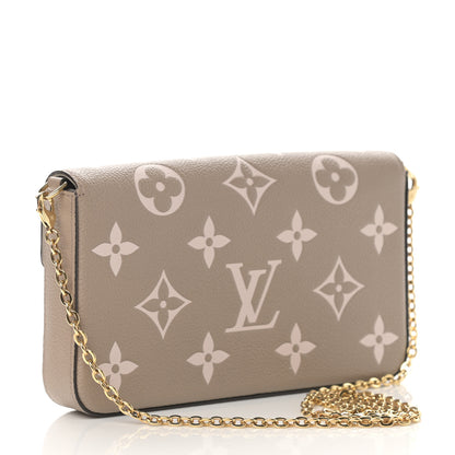 Louis Vuitton Empreinte Monogram Giant Felicie Pochette Tourterelle Creme 4 of 13