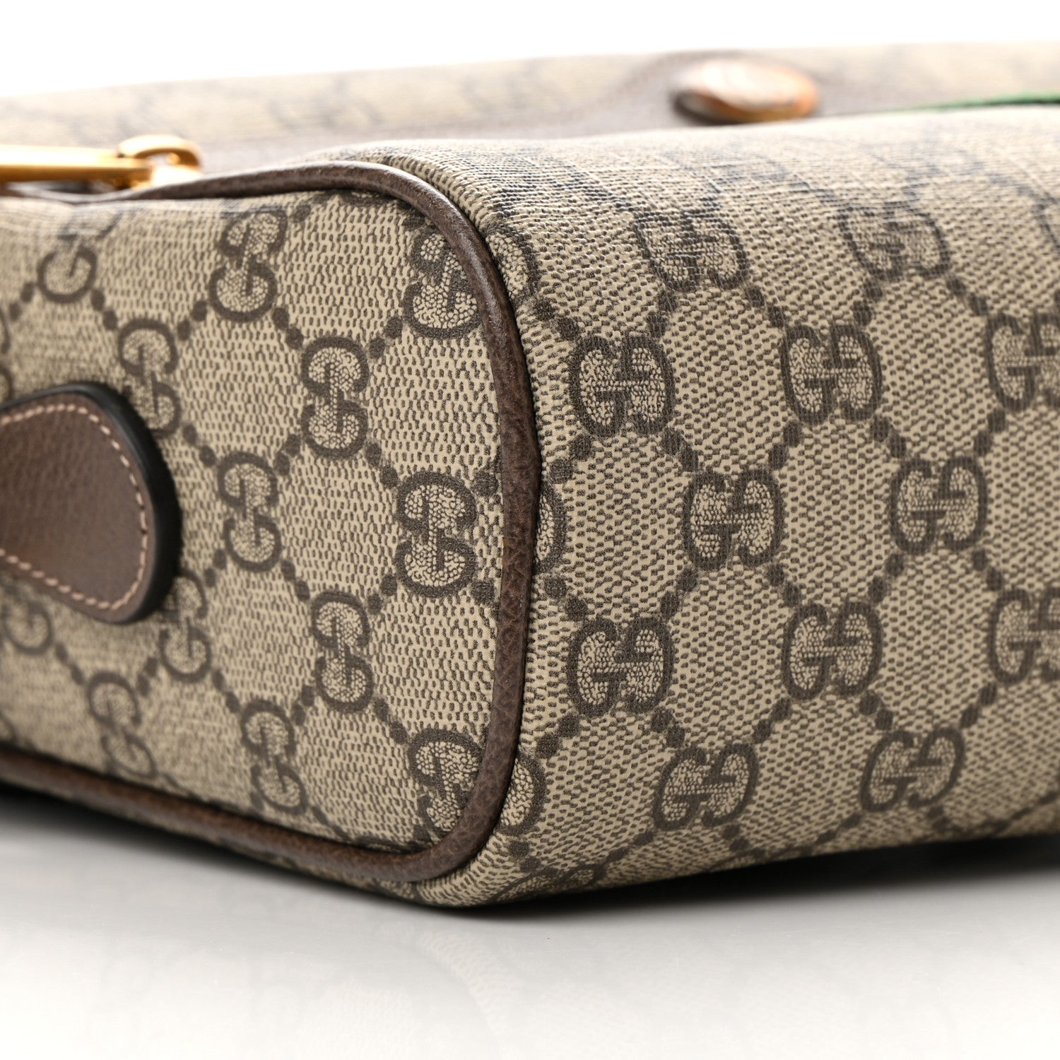 Gucci GG Supreme Monogram Web Small Ophidia Shoulder Bag Brown 9 of 10
