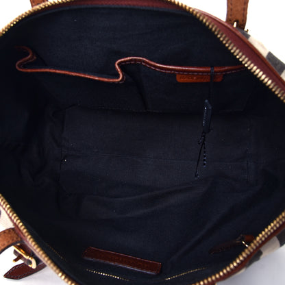 Burberry House Check Small Salisbury Tote Dark Tan 4 of 4