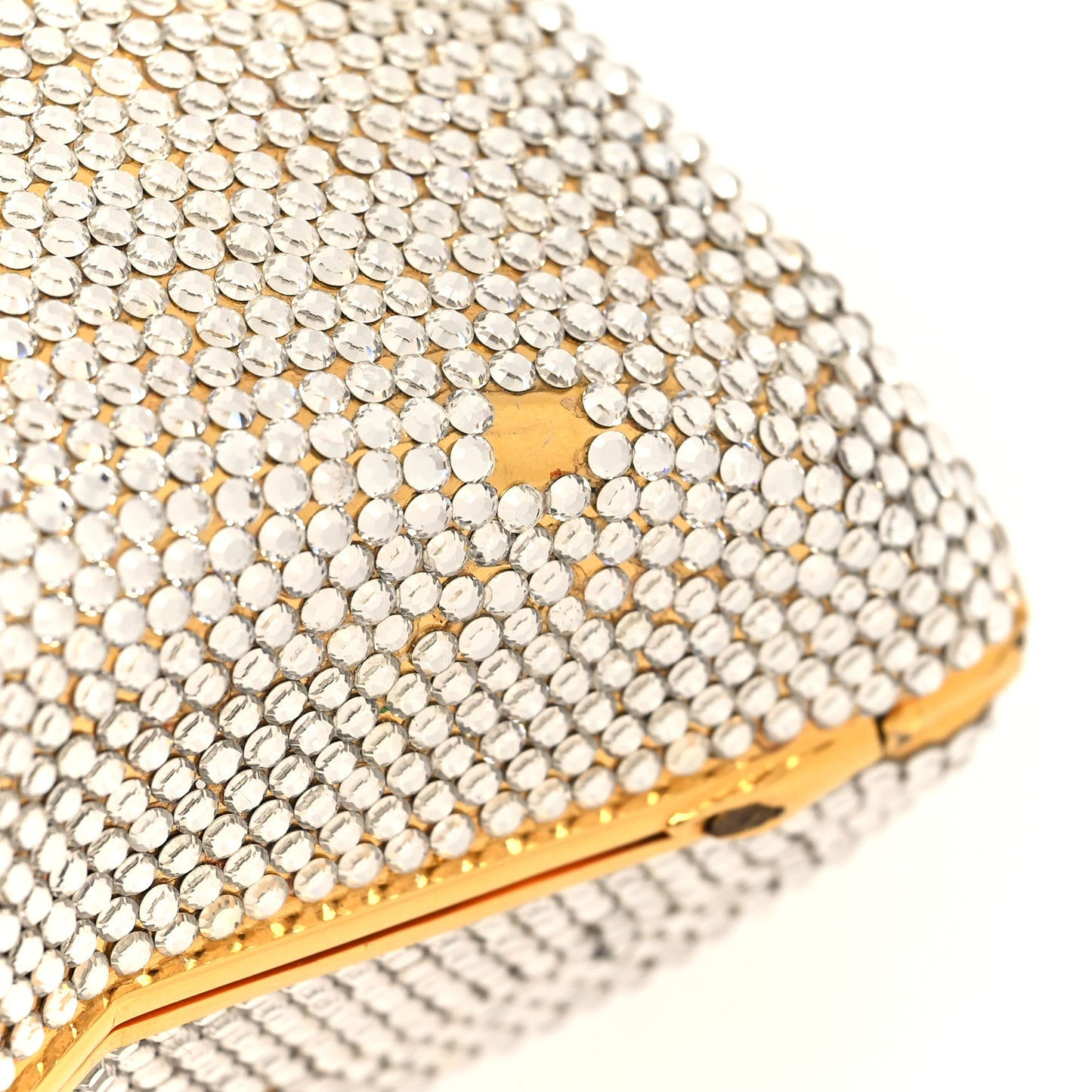 Swarovski Crystal Star Minaudiere Clutch Gold