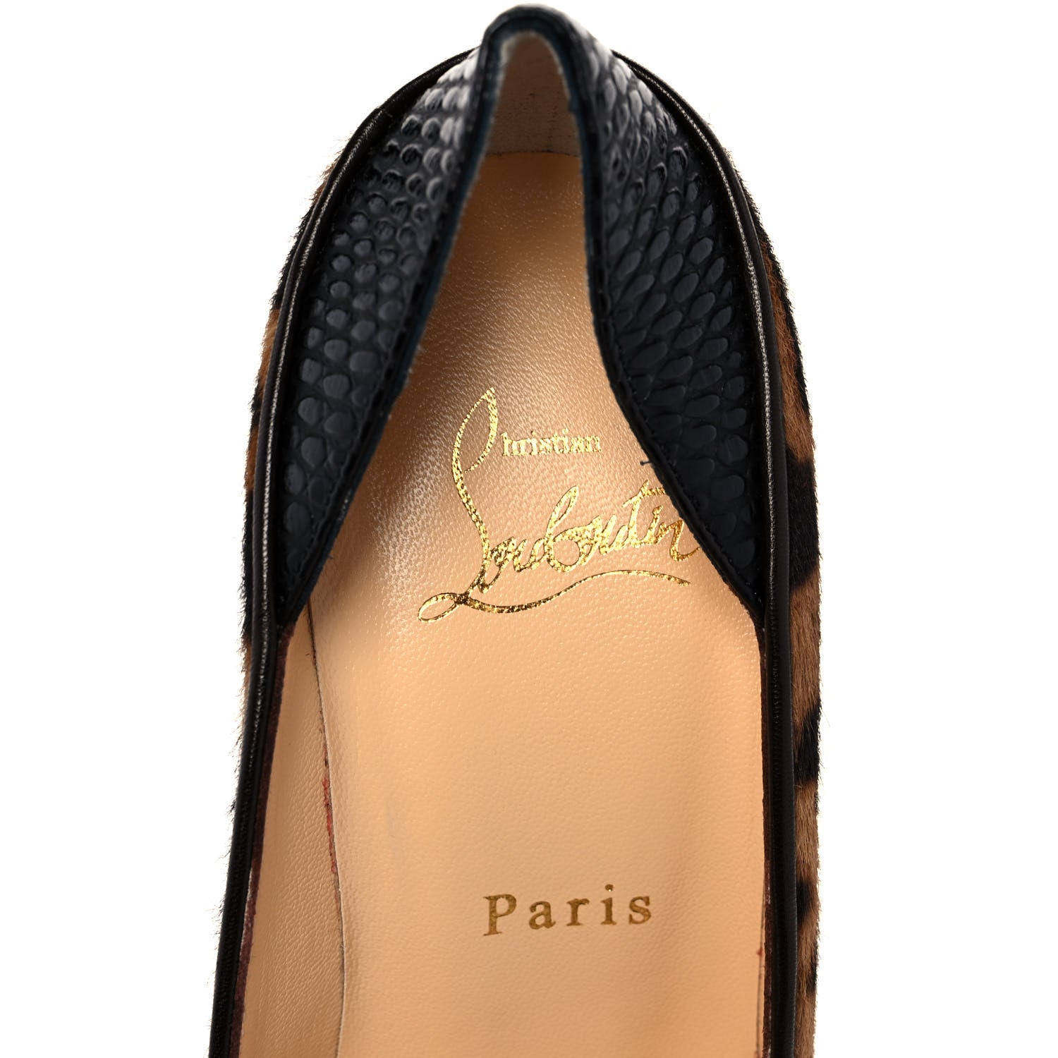Christian Louboutin Pony Hair Leopard Maastricht 100 Pumps 37 Brown Black 7 of 8