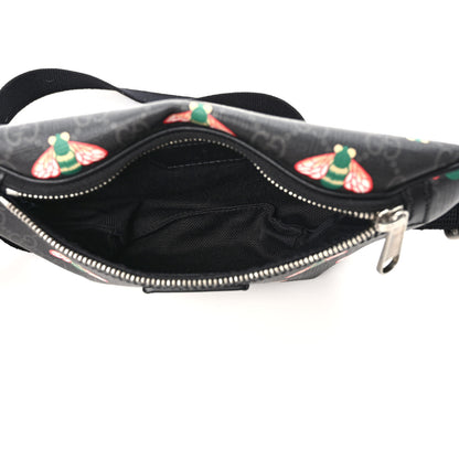 Gucci GG Supreme Monogram Bee Multicolor Appia Calfskin Belt Bag Black Multicolor 5 of 9
