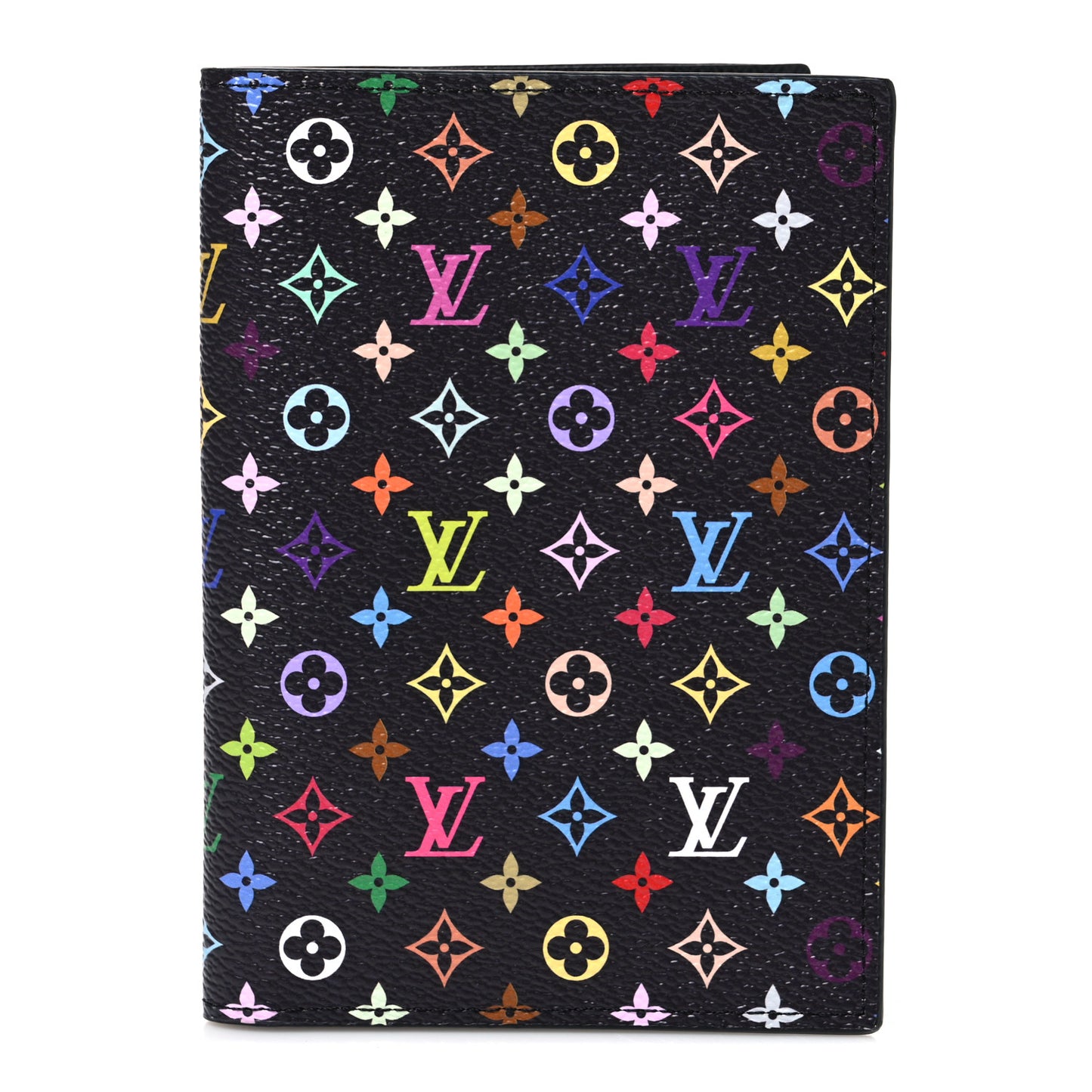 LV X TM Monogram Multicolor Passport Cover Black